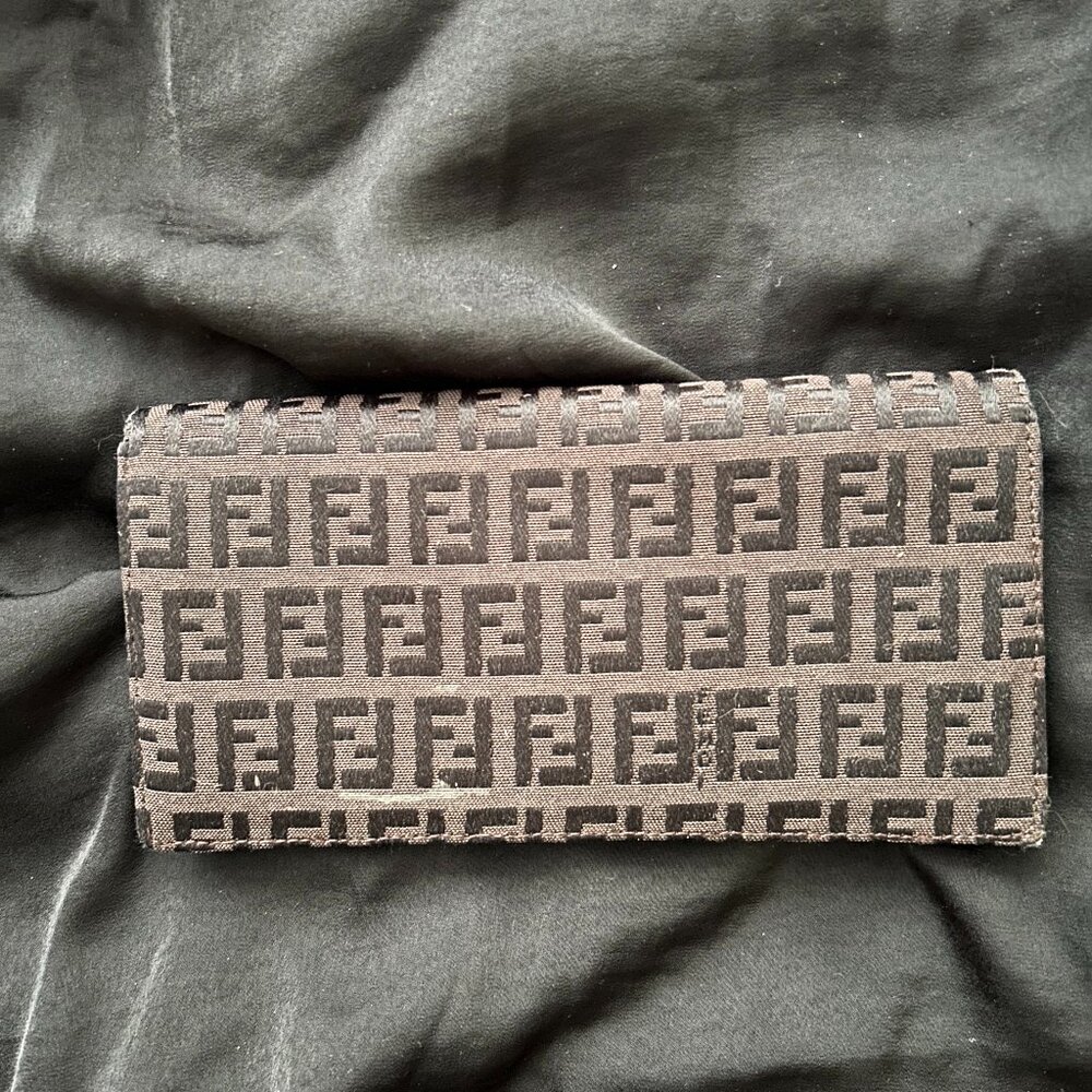 Fendi Zucchino Canvas Bi-Fold Long Wallet